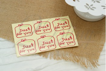 Stickers, "Just for you" (3 sheets/ 18 individual stickers)